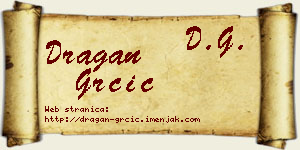 Dragan Grčić vizit kartica